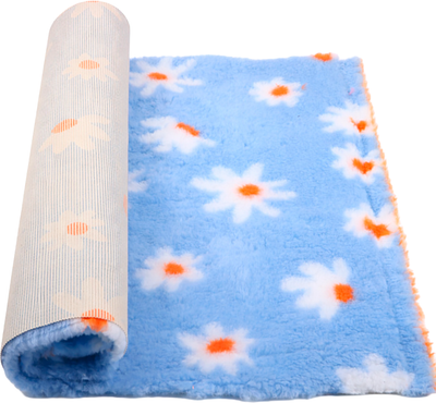 Подстилка для животных Profleece Ромашки / PF099705 (голубой/белый/оранжевый) - 