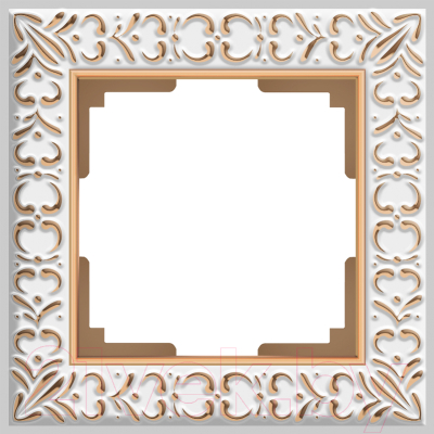 Рамка для выключателя Werkel Antik WL07-Frame-01 / A036748 (белое золото)
