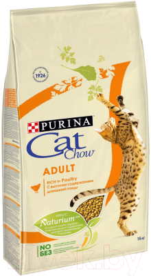 Сухой корм для кошек Cat Chow Adult с домашней птицей (15кг)