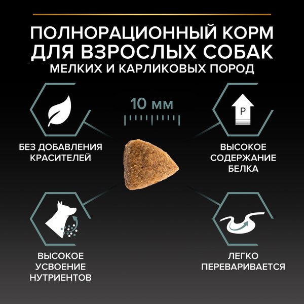 Сухой корм для собак Pro Plan Adult Small & Mini Sensitive Digestion с ягненком и рисом (700г)