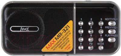 Радиоприемник MaX MR-321 (черный/серебристый)