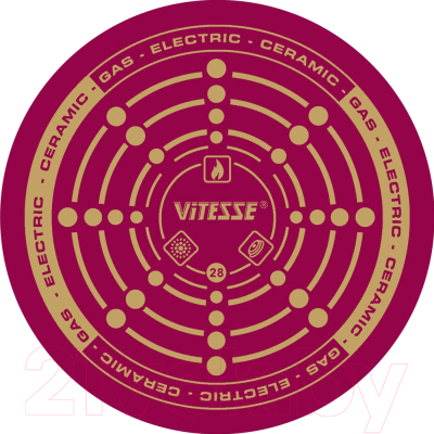 Вок Vitesse VS-2235 (бордовый)