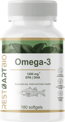 Жирные кислоты Restartbio Омега 3 1200мг EPA 660мг DHA 440мг (180 капсул) - 