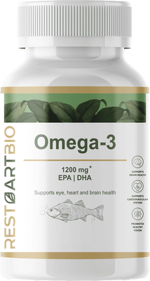 Жирные кислоты Restartbio Омега 3 1200мг EPA 660мг DHA 440мг (60 капсул) - 