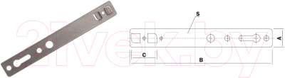 Анкерная пластина ЕКТ 190x1.5мм для профиля / VZ010182 (500шт)