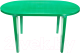 Стол пластиковый Стандарт Пластик Групп Овальный 140х80 (темно-зеленый) - 