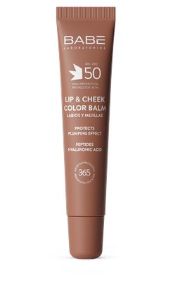 Бальзам для губ Laboratorios Babe Бальзам-тинт для губ и щек SPF 50 тон Mocha (20мл) - 