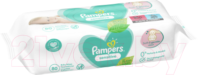 Влажные салфетки детские Pampers Sensitive (80шт)