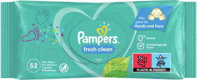 Влажные салфетки детские Pampers Fresh Clean (52шт)