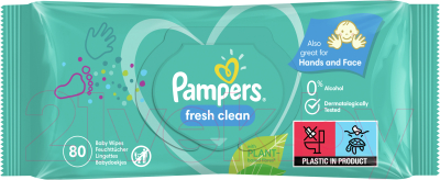 Влажные салфетки детские Pampers Fresh Clean (80шт)