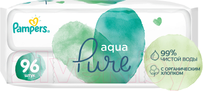 Влажные салфетки детские Pampers Aqua Pure (2x48шт)