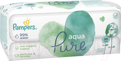 Влажные салфетки детские Pampers Aqua Pure (2x48шт)