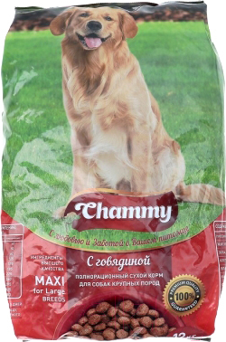 Сухой корм для собак Chammy С говядиной (12кг)