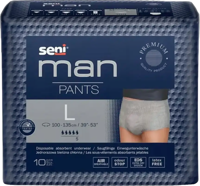Подгузники-трусы для взрослых Seni Man Pants Large (10шт) - 