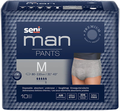 Подгузники-трусы для взрослых Seni Man Pants Medium (10шт) - 