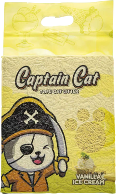 Наполнитель для туалета Captain Cat Тофу Ванильное Мороженое (7л/2.5кг) - 