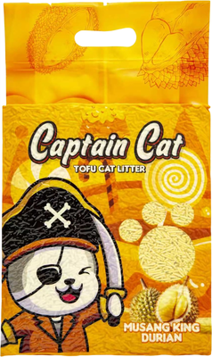 Наполнитель для туалета Captain Cat Тофу Дуриан Mustang King (7л/2.5кг) - 