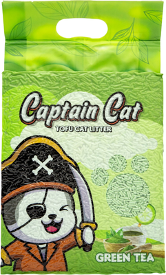 Наполнитель для туалета Captain Cat Тофу Зеленый Чай (7л/2.5кг) - 
