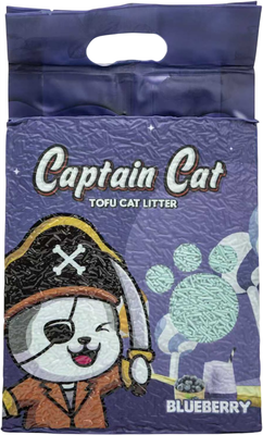 Наполнитель для туалета Captain Cat Тофу Черника (7л/2.5кг) - 