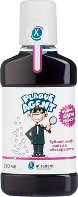 Ополаскиватель для полости рта Miradent Plaque Agent с индикацией зубного налета 633126 (250мл) - 