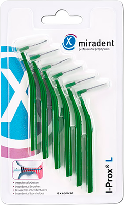 Ершики межзубные Miradent I-Prox 630213 (6шт, зеленый) - 