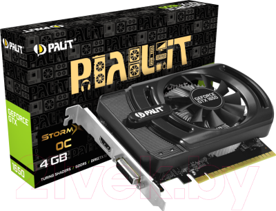 Видеокарта Palit GTX 1650 StormX OC 4GB GDDR5 (NE51650S06G1-1170F)