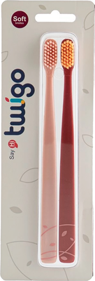 Набор зубных щеток Miradent Twigo F28803 (2шт, розовое золото/рубин) - 
