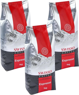 Набор кофе в зернах Swisso Kaffee Kaffee Espresso (3x1кг) - 