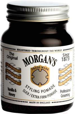 Паста для укладки волос Morgans Pomade ваниль и мед экстрасильная фиксация (100г)