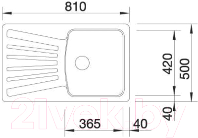 Комплект сантехники Blanco Nova 45 S Silgran (515015) + смеситель Daras (524185) / 515015D2 (кофе)