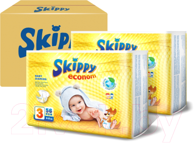 Подгузники детские Skippy Econom 3 Box (112шт)