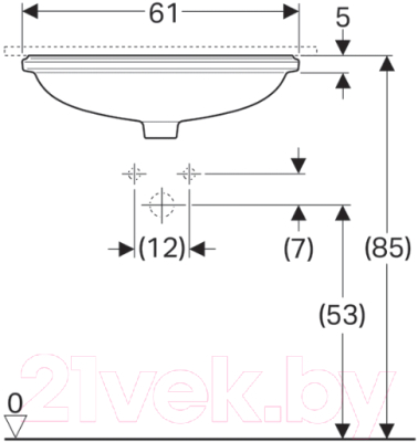 Умывальник Geberit VariForm 500.756.01.2