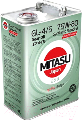Трансмиссионное масло Mitasu FE Gear Oil 75W80 / MJ-441-4 (4л)