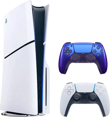 Игровая приставка Sony PlayStation 5 Slim + геймпад Sony PS5 DualSense (индиго) - 