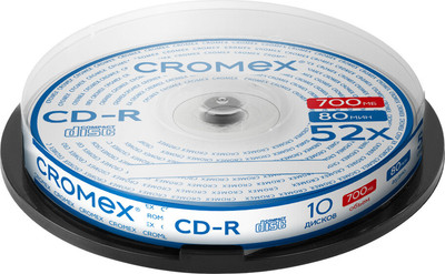 Набор дисков CD-R Cromex 700 Mb 52x Cake Box / 514303 (10шт) - 
