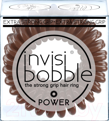 Набор резинок для волос Invisibobble Power Pretzel Brown