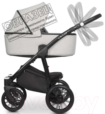 Детская универсальная коляска Riko Villa 3 в 1 (04/Carbon)
