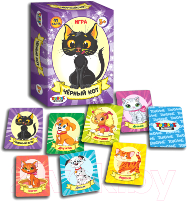 Настольная игра Topgame Чёрный кот. 41 карточка / 01493