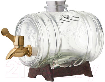 Диспенсер для напитков Kilner Barrel K-0025.811V (золото)