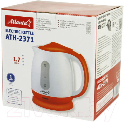 Электрочайник Atlanta ATH-2371 (оранжевый)