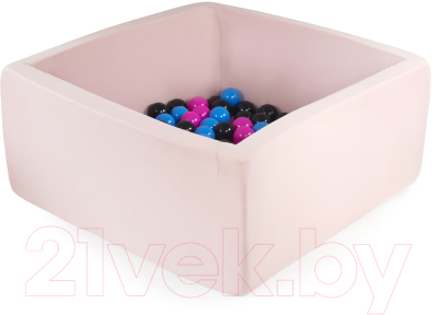 Сухой бассейн Misioo 90x90x40 200 шаров (светло-розовый)