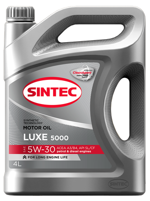 Моторное масло Sintec Luxe 5000 SAE 5W30 / 600245 (4л) - 