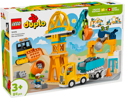 Конструктор Lego Duplo Стройплощадка и техника 3-в-1 10476