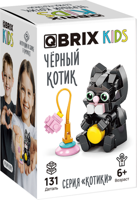 Конструктор QBRIX Kids Котики. Черный котик 32016