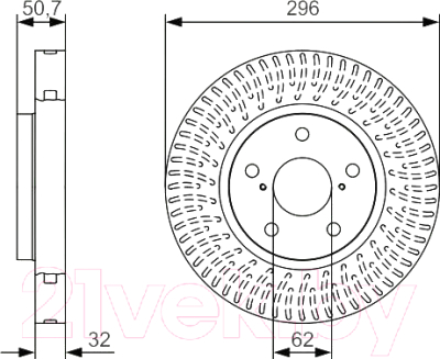 

Тормозной диск Bosch, 0986479T38