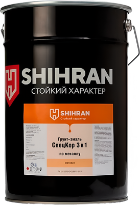Грунт-эмаль SHIHRAN 3 в 1 матовая (20кг, зеленый) - 