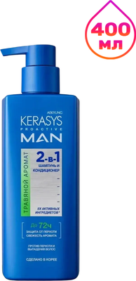 Шампунь-гель для душа KeraSys Proactive Man Herbal (400мл) - 