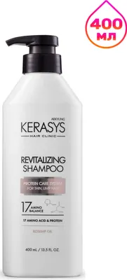 Шампунь для волос KeraSys Hair Clinic Густые и крепкие бессульфатный (400мл) - 