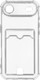Чехол-накладка Zibelino Silicone Card Holder Apple iPhone 17 Air/ZSCH-IPH-17-AIR-CAM-TRN (прозрачный) - 