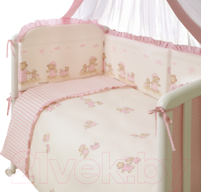 Комплект постельный для малышей Perina Тиффани / Т3-01.3 (неженка розовый)